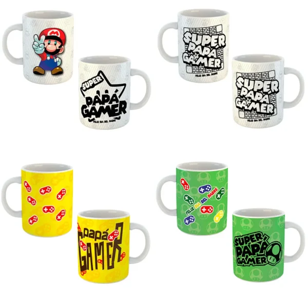 Pack De Plantillas Para Sublimar Tazas Celebra Al Pap Gamer