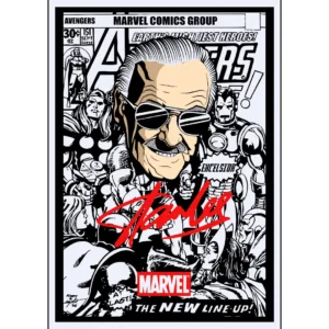 Vector de alta calidad de Stan Lee, el legendario creador de Marvel Comics, ideal para estampar en playeras, sudaderas o cualquier artículo personalizable. Disponible en formatos AI y PNG para una fácil personalización.