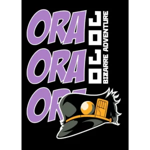 Vector del grito de batalla "Ora Ora Ora" de Jojo's Bizarre Adventure con diseño de gorra en formato .ai y .png para estampado de playeras.