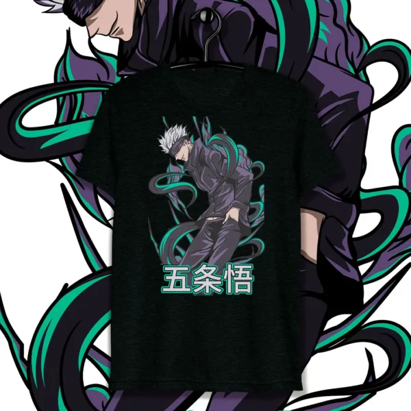 Vector de Satoru Gojo para estampar playeras y sudaderas, diseño exclusivo en formatos .ai y .png