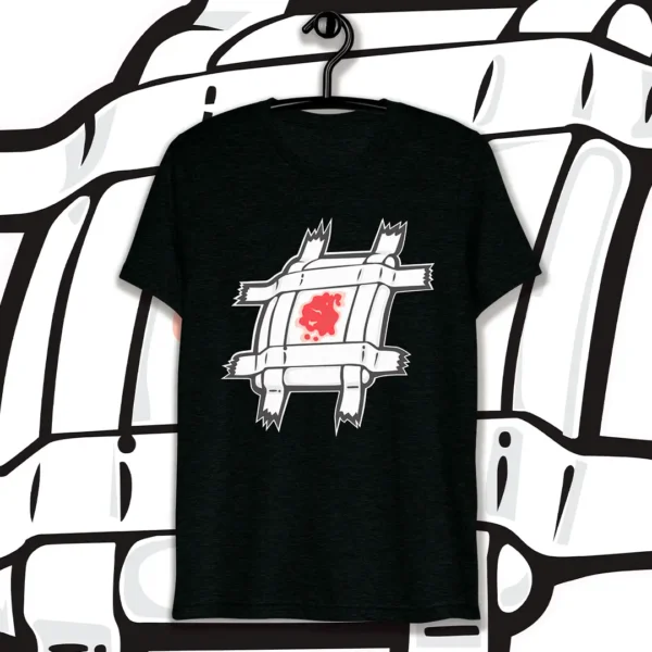 Vector de diseño de parche de herida para estampar en playeras y sudaderas.
