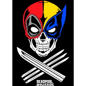 Vector exclusivo de Deadpool y Wolverine para estampar en playeras y productos personalizados