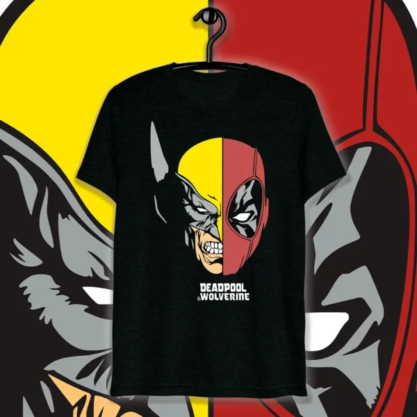 Vector exclusivo de Deadpool y Wolverine para estampar playeras y personalizar artículos.