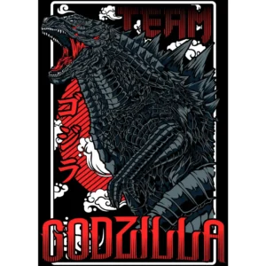 Vector de diseño 'Team Godzilla' en formatos .ai y .png para estampar en playeras y sudaderas