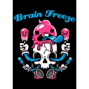 Vector de Halloween 'Brain Freeze' para estampar playeras y artículos personalizados, disponible en formatos .ai y .png