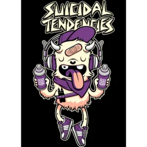 Vector de Suicidal Tendencies estilo Halloween para personalizar playeras y accesorios con diseño alternativo y creativo