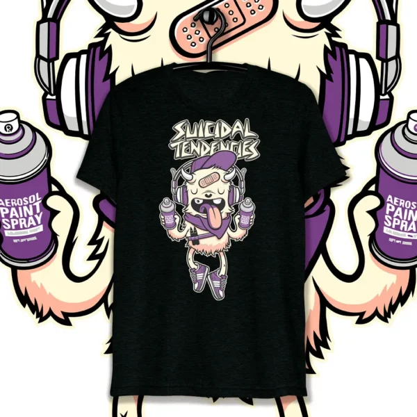 Vector de Suicidal Tendencies estilo Halloween para personalizar playeras y accesorios con diseño alternativo y creativo