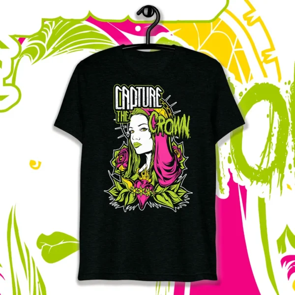 Vector exclusivo de Halloween 'Capture the Crown' para estampar en playeras, sudaderas y artículos personalizables.