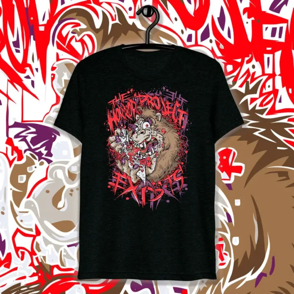 Vector de Halloween "The Horror Project Exists" – Diseño aterrador para estampar playeras y sudaderas en formatos .ai y .png. Perfecto para personalización de productos.