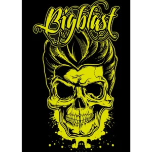 Vector de Halloween Bigblast: Calavera para estampar en playeras, sudaderas y artículos personalizables en formatos .ai y .png