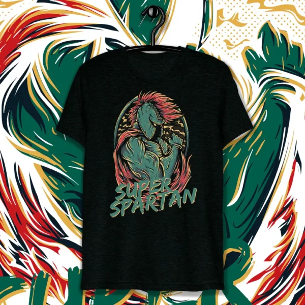 Super Spartan: poderoso diseño de guerrero espartano para estampados y personalización de productos en Subliwork. Vector en formato .ai y .png, ideal para playeras y sudaderas.