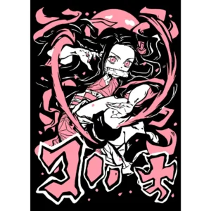 Vector de Nezuko Kamado de Demon Slayer para personalización en playeras y productos, formato .ai y .png, ideal para emprendedores de impresión y diseño.