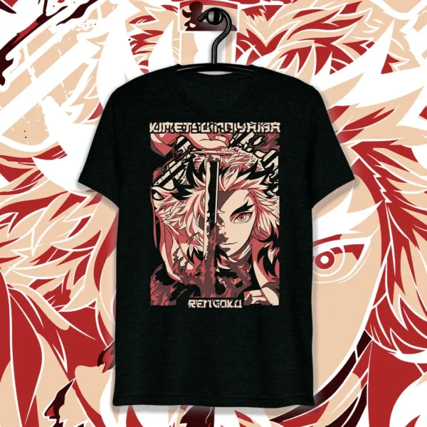 Diseño vectorial de Rengoku para estampado de playeras y productos personalizados. Disponible en formatos .ai y .png en SubliWork.net.