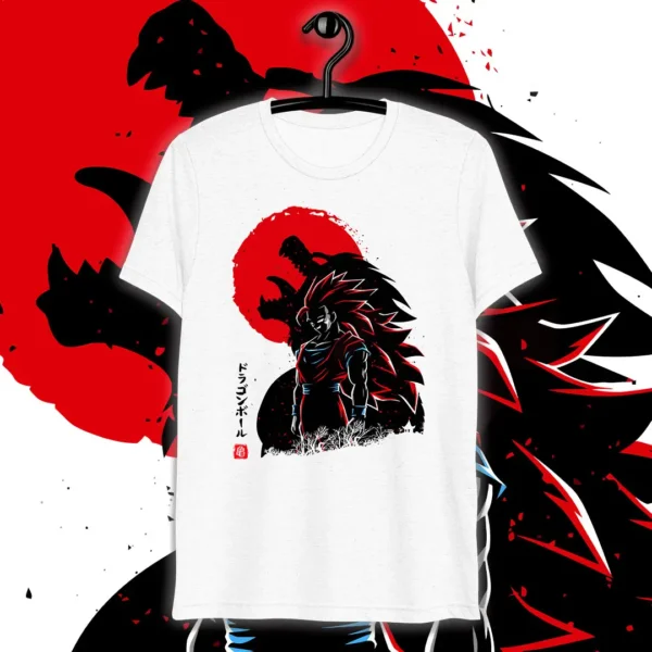 Diseño vectorial exclusivo de Dragon Ball, ideal para estampar en playeras y sudaderas. Disponible en formatos .ai y .png, con mockups de playeras negras incluidos.