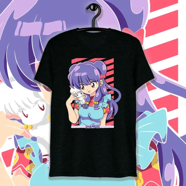 Vector de Shampoo del anime Ranma ½ en formatos .AI y .PNG, ideal para estampar playeras, sudaderas y artículos personalizables. Diseño exclusivo disponible en SubliWork.net.