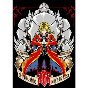 Vector de Edward Elric de Fullmetal Alchemist en formatos .ai y .png, ideal para estampados personalizados en playeras, sudaderas y más.