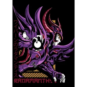 Vector exclusivo de Radamanthys de Wyvern del anime Los Caballeros del Zodiaco, ideal para estampados en playeras, sudaderas y artículos personalizables.