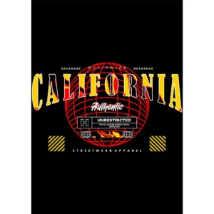 Vector California Authentic Streetwear para estampados de playeras y sudaderas