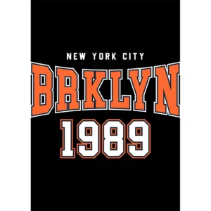 Vector estilo streetwear BRKLYN 1989 para estampar playeras y sudaderas – diseño urbano en formato AI