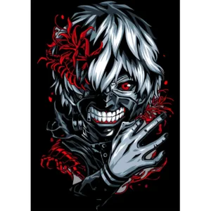 Vector Ken Kaneki Tokyo Ghoul para estampado en playeras y hoodies