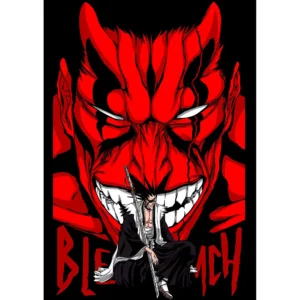 Vector de Kenpachi Zaraki Bleach para estampar playeras en formato AI y PNG con mockups incluidos
