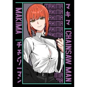 Vector de Makima de Chainsaw Man para sublimación y estampado en formato .AI con mockups incluidos