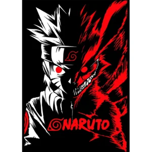 Vector de Naruto transformado en Kyubi de una cola para estampar en playeras y hoodies