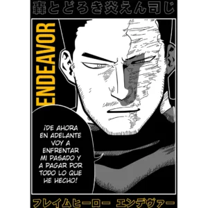 Vector de Endeavor de My Hero Academia para estampados – diseño en formato .AI con mockups en PNG