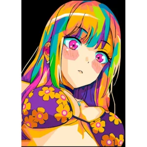 Vector de Marin Kitagawa en estilo anime pop-art para estampar camisetas y hoodies, formato AI y PNG.