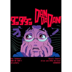 Vector de Ken Takakura de DanDaDan para estampados en playeras negras – formato .AI y .PNG