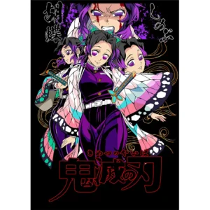 Vector digital de Shinobu Kocho de Demon Slayer para estampado en camisetas y hoodies – Estilo anime, formato AI, ideal para emprendedores textiles