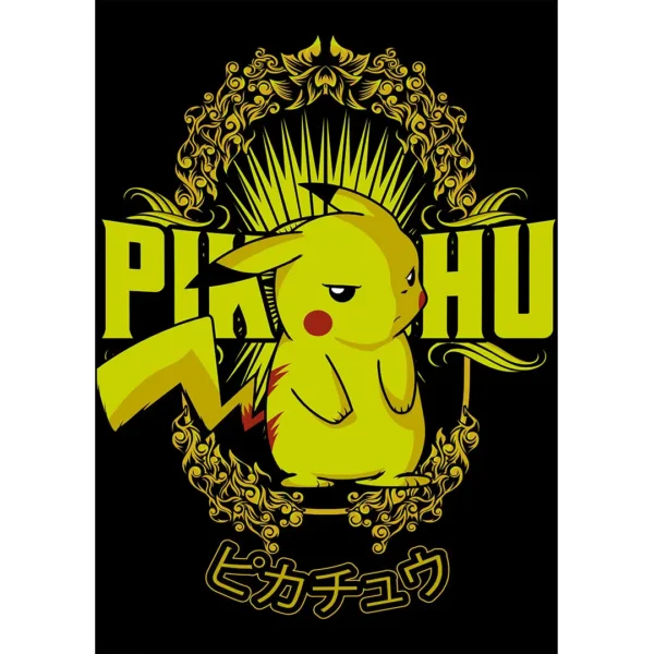 Vector Pikachu Pokémon en formato .AI para estampados y playeras personalizadas