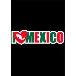 Vector I Love Mexico para playeras y hoodies – diseño patrio editable AI