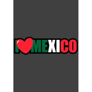 Vector I Love Mexico para Fiestas Patrias en formato AI con mockups PNG para playeras