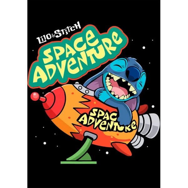 Vector Stitch Space Adventure en formato AI para estampados de playeras y hoodies