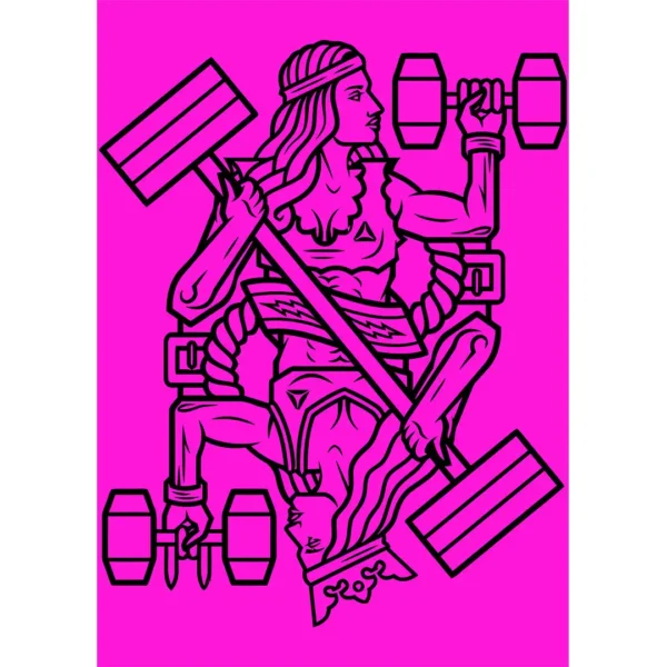 Vector Gym Queen para estampados de ropa fitness en formato .AI con mockups en PNG