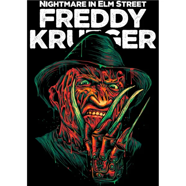 Vector Freddy Krueger – Diseño editable en .AI para estampados y playeras de A Nightmare on Elm Street