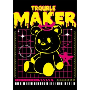 Diseño vectorial Trouble Maker estilo Streetwear para estampados de playeras y hoodies en formato .AI editable.