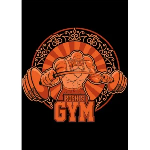 Vector del Maestro Roshi GYM estilo Dragon Ball para estampados y playeras – diseño editable .AI con mockups PNG